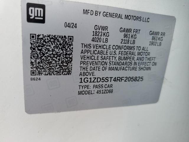 2024 CHEVROLET MALIBU LT 1G1ZD5ST4RF205825