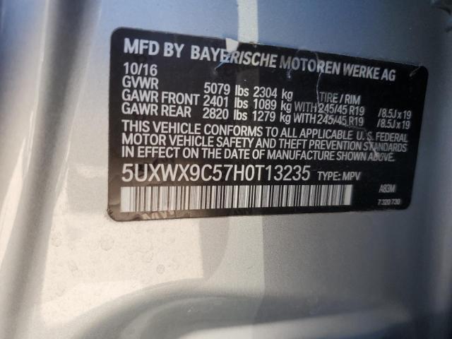 2017 BMW X3 XDRIVE2 5UXWX9C57H0T13235