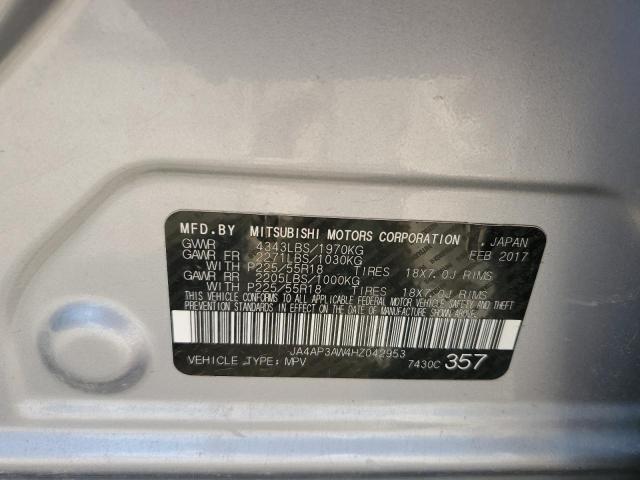 2017 MITSUBISHI OUTLANDER JA4AP3AW4HZ042953