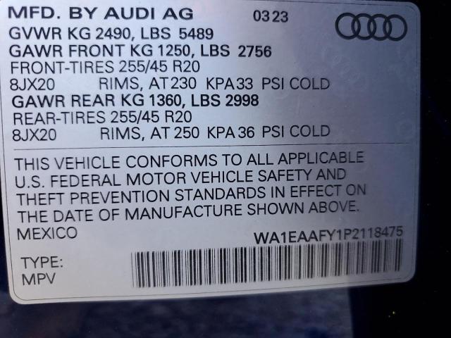 2023 AUDI Q5 PREMIUM PLUS 45 WA1EAAFY1P2118475