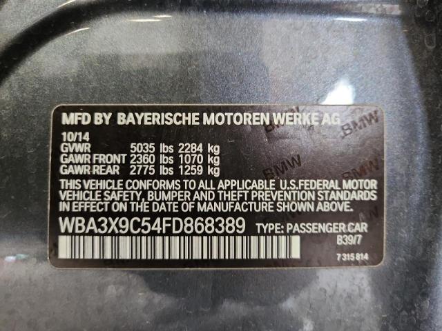 2015 BMW 335 XIGT WBA3X9C54FD868389