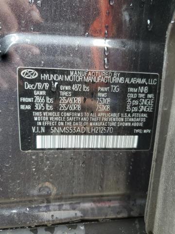 2020 HYUNDAI SANTA FE L 5NMS53AD1LH212570