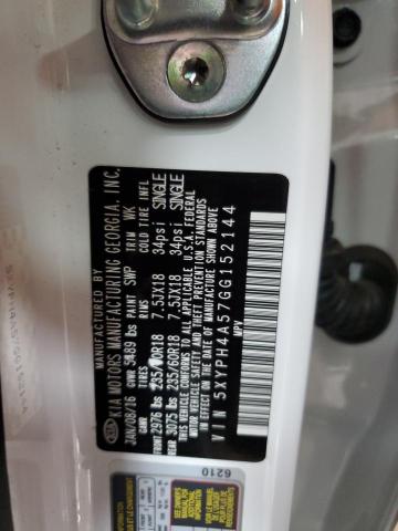 2016 KIA SORENTO EX 5XYPH4A57GG152144