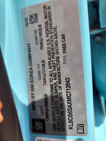 2021 CHEVROLET SPARK LS KL8CB6SAXMC712643