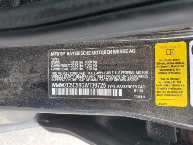 2016 MINI COOPER S C WMWZC5C56GWT39725
