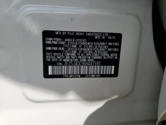 2016 SUBARU FORESTER 2 - JF2SJADC9GH447181