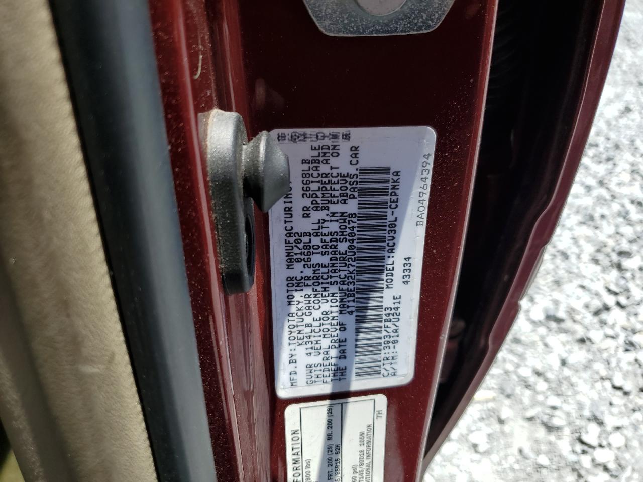 Toyota Camry le 2002