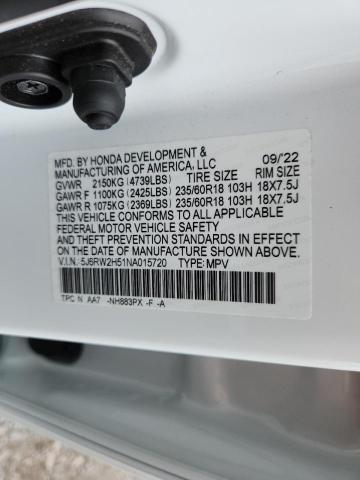 2022 HONDA CR-V EX 5J6RW2H51NA015720