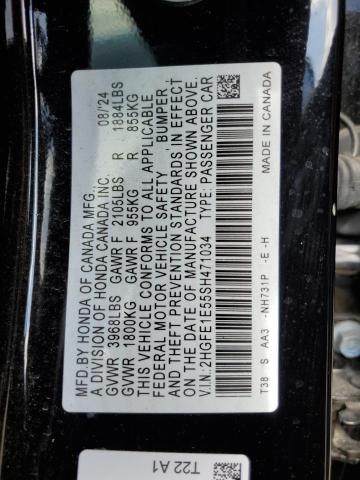 2025 HONDA CIVIC SI 2HGFE1E55SH471034