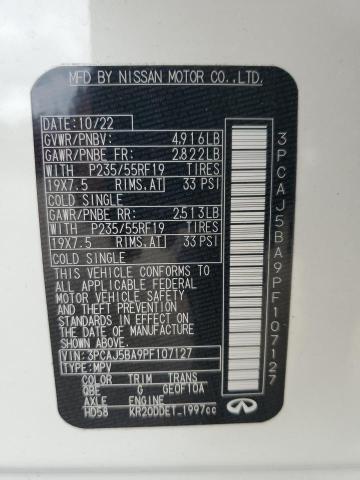 2023 INFINITI QX50 LUXE 3PCAJ5BA9PF107127