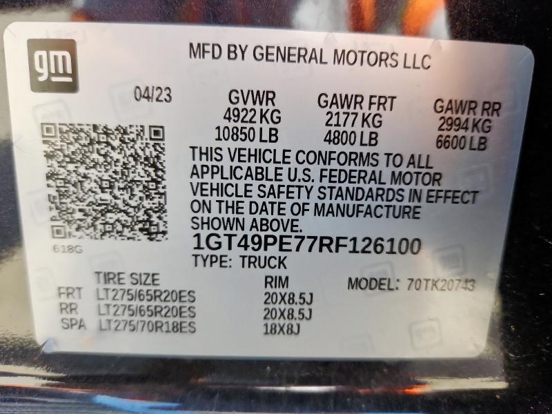 2024 GMC SIERRA K25 1GT49PE77RF126100