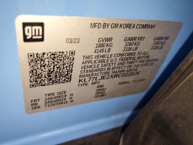 2024 CHEVROLET TRAX 2RS KL77LJE2XRC022036