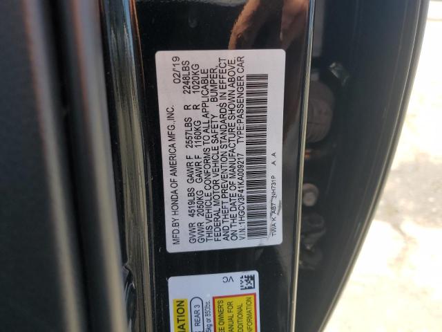 2019 HONDA ACCORD HYB - 1HGCV3F41KA009217