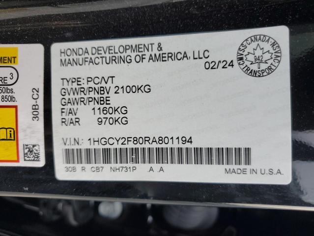 2024 HONDA ACCORD TOU 1HGCY2F80RA801194