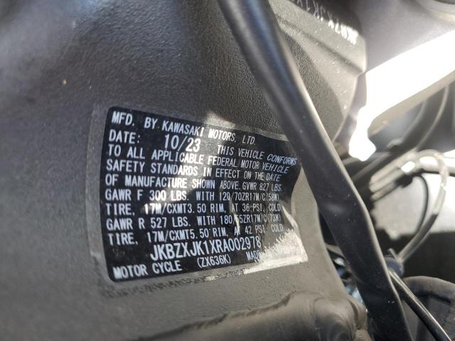 2024 KAWASAKI ZX636 K JKBZXJK1XRA002978