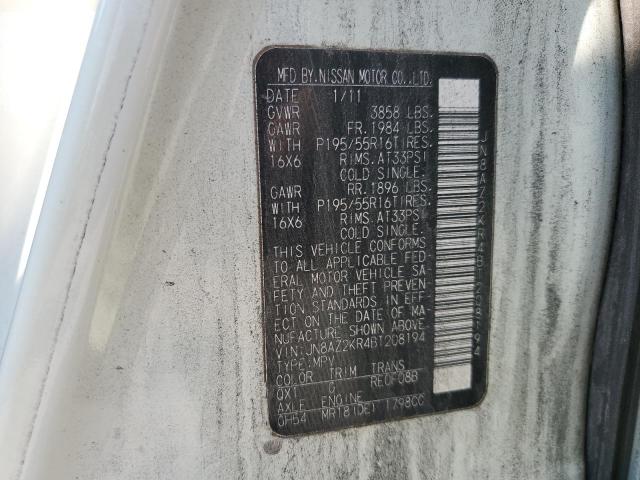 2011 NISSAN CUBE BASE - JN8AZ2KR4BT208194