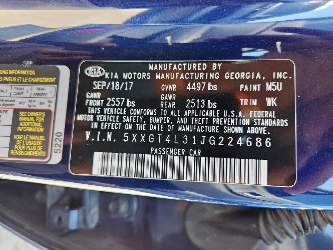 2018 KIA OPTIMA LX 5XXGT4L31JG224686