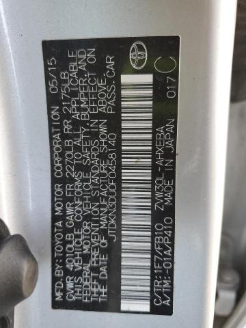 2015 TOYOTA PRIUS JTDKN3DU0F0458140