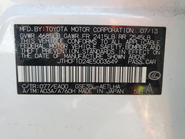 2014 LEXUS IS 250 - JTHCF1D24E5003649