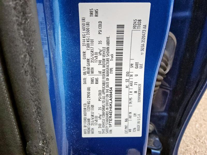 2019 FORD RANGER XL 1FTER4EH6KLA98454