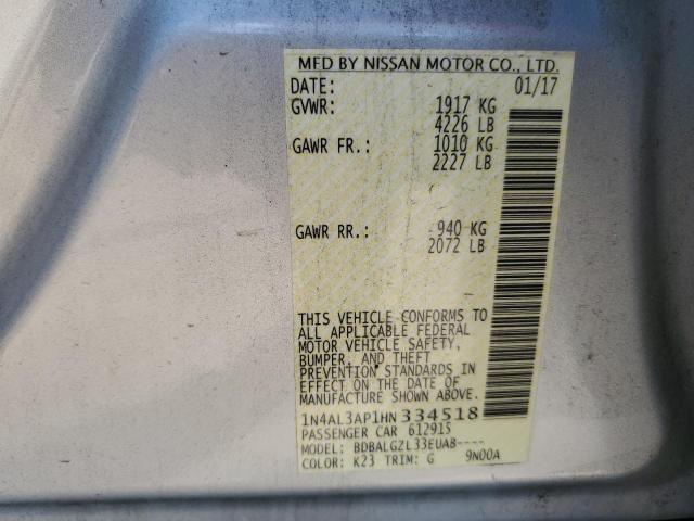 2017 NISSAN ALTIMA 2.5 1N4AL3AP1HN334518