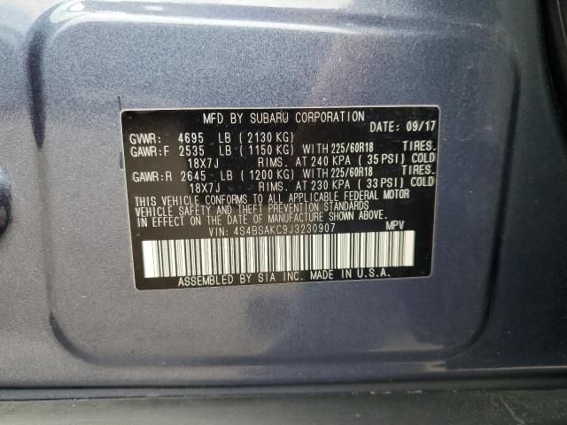 2018 SUBARU OUTBACK 2. 4S4BSAKC9J3230907