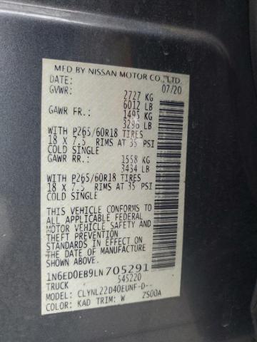 2020 NISSAN FRONTIER S - 1N6ED0EB9LN705291