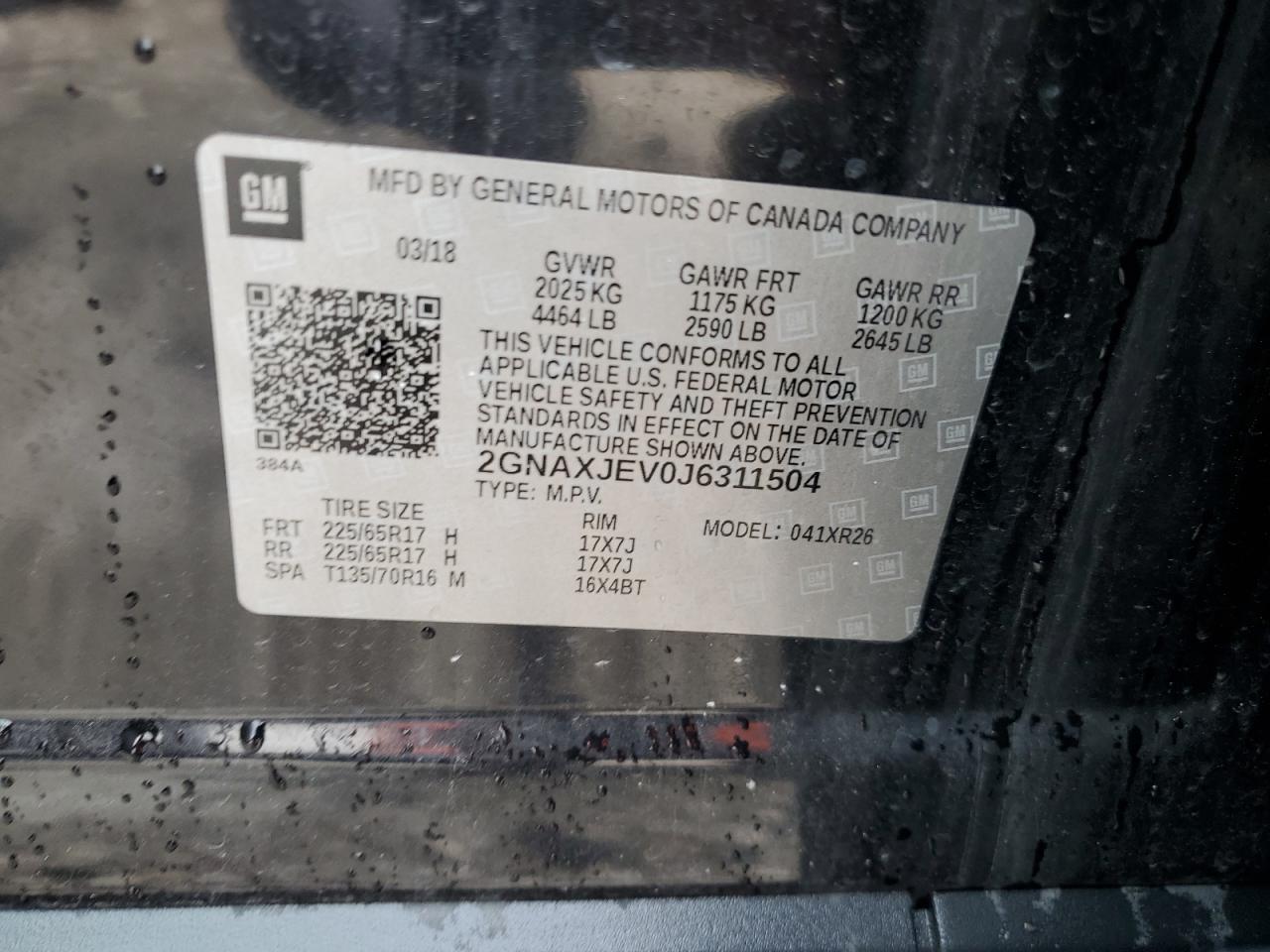 CHEVROLET EQUINOX LT