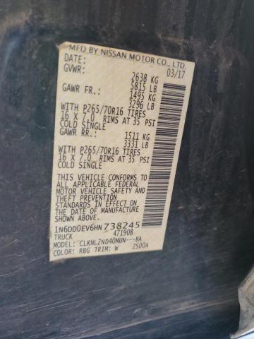 2017 NISSAN FRONTIER S - 1N6DD0EV6HN738245