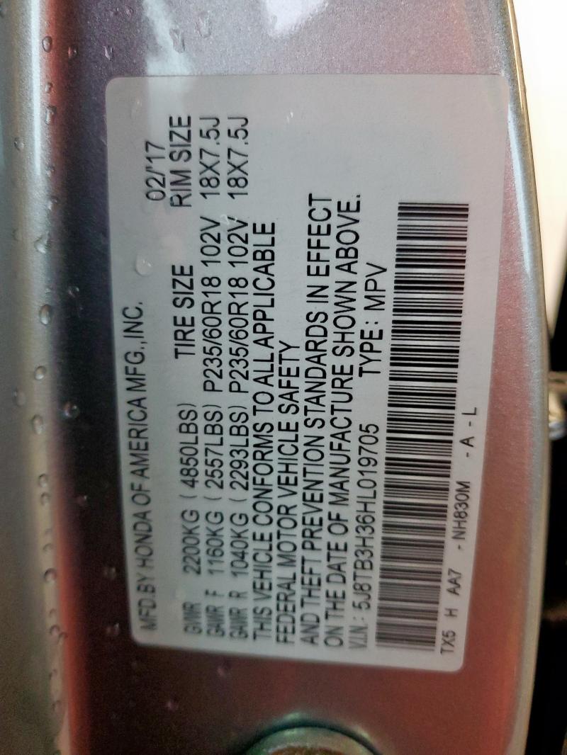 2017 ACURA RDX 5J8TB3H36HL019705