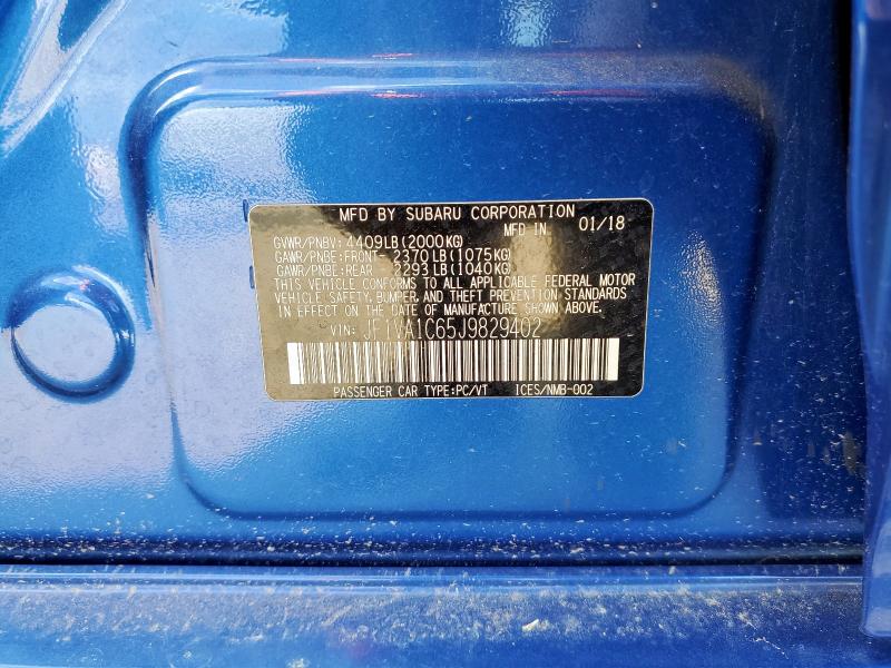 2018 SUBARU WRX PREMIU JF1VA1C65J9829402