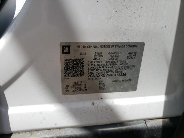 2019 CHEVROLET EQUINOX LT 2GNAXKEV6K6175886