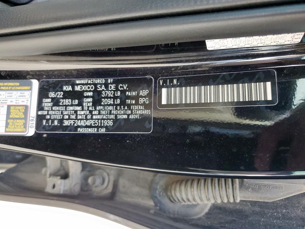 2023 KIA FORTE LX - 3KPF24AD4PE511936