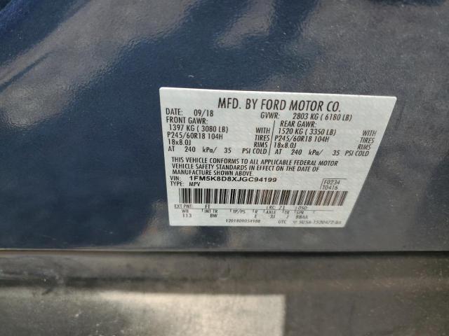 2018 FORD EXPLORER X 1FM5K8D8XJGC94199
