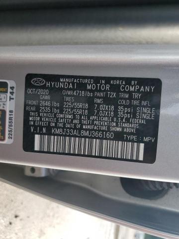 2021 HYUNDAI TUCSON LIMITED KM8J33AL8MU366160