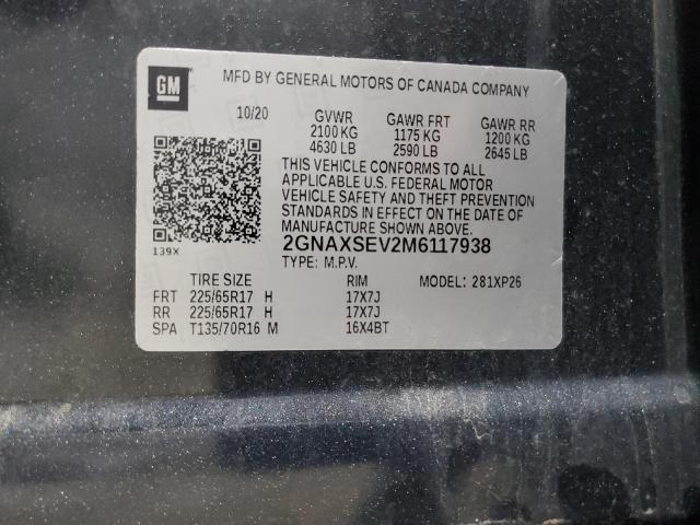 2021 CHEVROLET EQUINOX LS 2GNAXSEV2M6117938