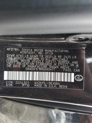 2024 LEXUS ES 300H BA 58ADA1C16RU045477