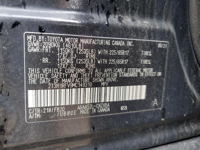 2021 TOYOTA RAV4 LE - 2T3H1RFV9MC149310