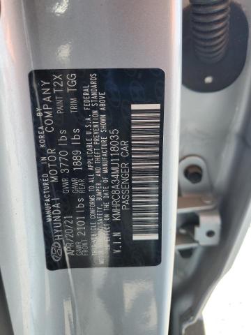 2021 HYUNDAI VENUE SEL KMHRC8A34MU118035