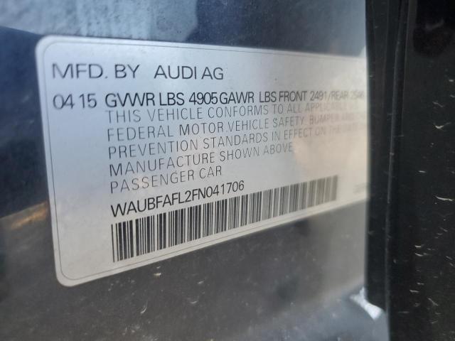 2015 AUDI A4 PREMIUM WAUBFAFL2FN041706