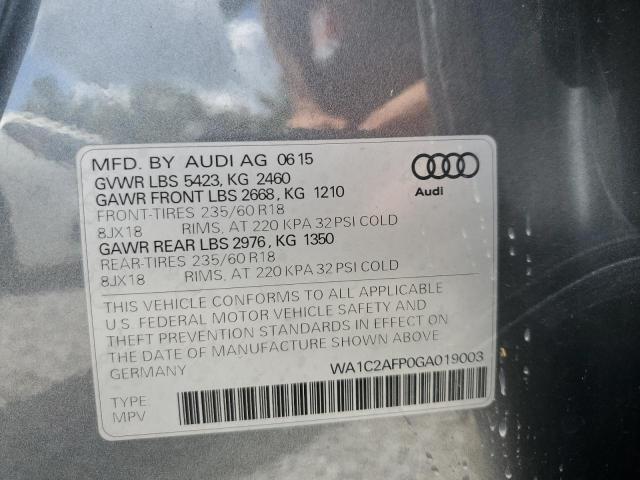 2016 AUDI Q5 PREMIUM WA1C2AFP0GA019003