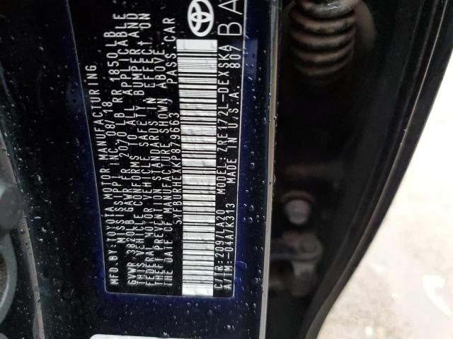 2019 TOYOTA COROLLA L 5YFBURHEXKP879663