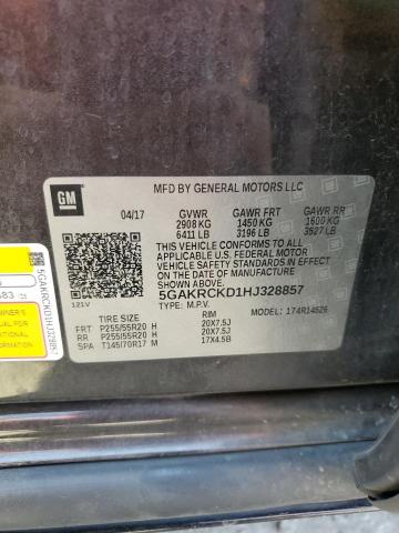 2017 BUICK ENCLAVE - 5GAKRCKD1HJ328857