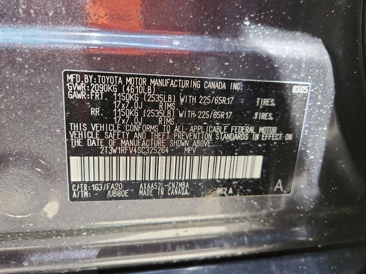 Lot #3302912091 2025 TOYOTA RAV4 XLE