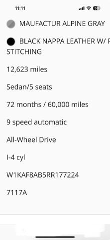 2024 MERCEDES-BENZ C 63 AMG S W1KAF8AB5RR177XXX