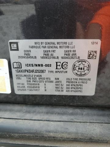 2015 GMC ACADIA SLE 1GKKVPKD4FJ252067