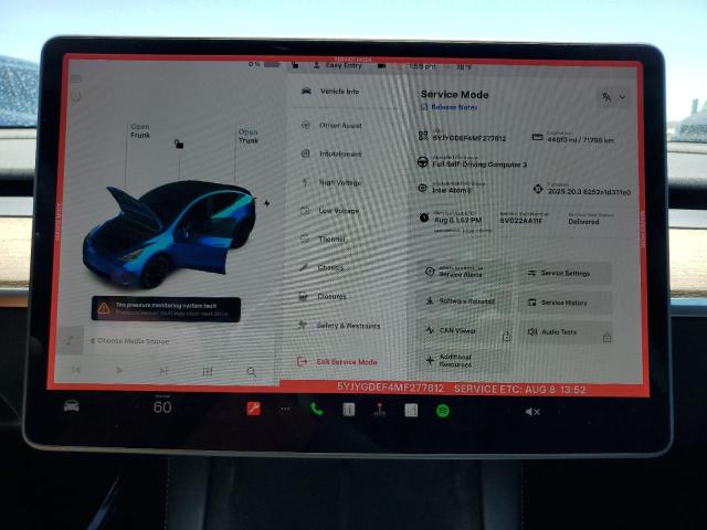 2021 TESLA MODEL Y 5YJYGDEF4MF277812