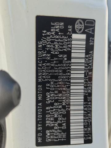 2015 TOYOTA COROLLA L 2T1BURHE1FC283329