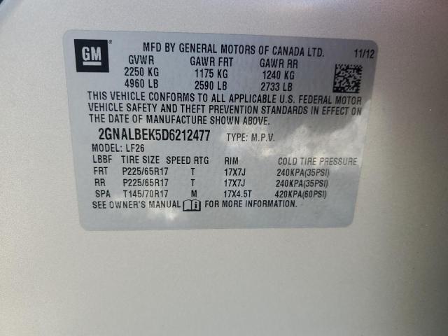 2013 CHEVROLET EQUINOX LS - 2GNALBEK5D6212477