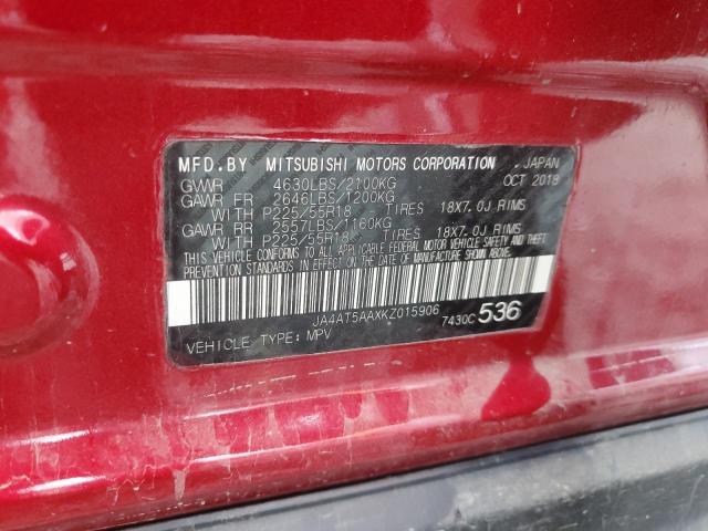 2019 MITSUBISHI ECLIPSE CR JA4AT5AAXKZ015906
